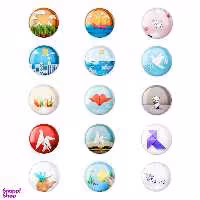 پیکسل اوریران مدل اشکال اوریگامی کد POD15 مجموعه 15 عددی