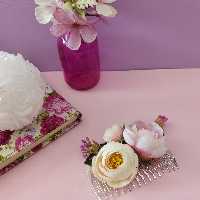 شانه سر گل مصنوعی ، شانه فلزی،اکسسوری مو