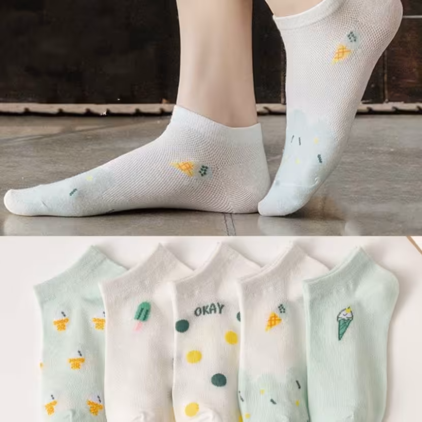 جوراب کوتاه مچی بستنی