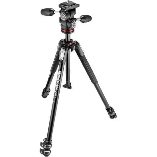 سه پایه عکاسی مانفرتو Manfrotto MK190X3-3W1 Aluminum Tripod with 804 MK II 3-Way Pan/Tilt Head