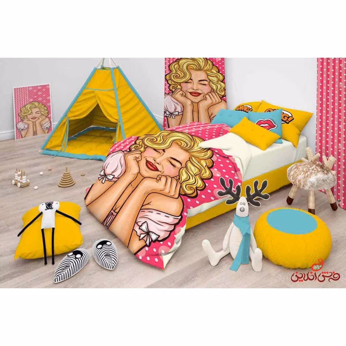 روتختی طرح دختر بلوند شاد کد 2601