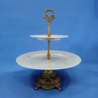 ظرف شیرینی و شکلات خوری پایه دار دو طبقه اریکو کد 1465