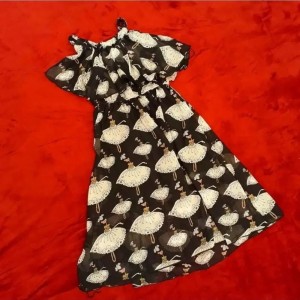 پیراهن بچگانه سرشانه باز