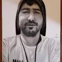 تابلو نقاشی چهره سیاه قلم