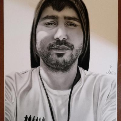 تابلو نقاشی چهره سیاه قلم