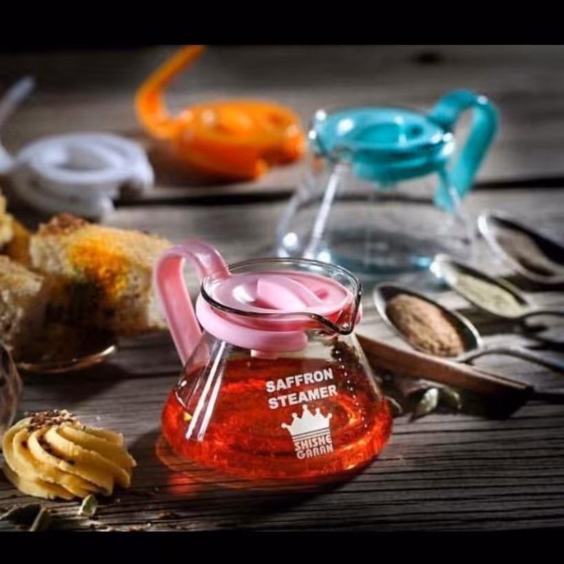 قوری زعفران جعبه دار هزینه ارسال پست پسکرایه 