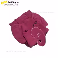 حوله پالتویی کودک سلین طرح فیل سرخابی سایز 2-3