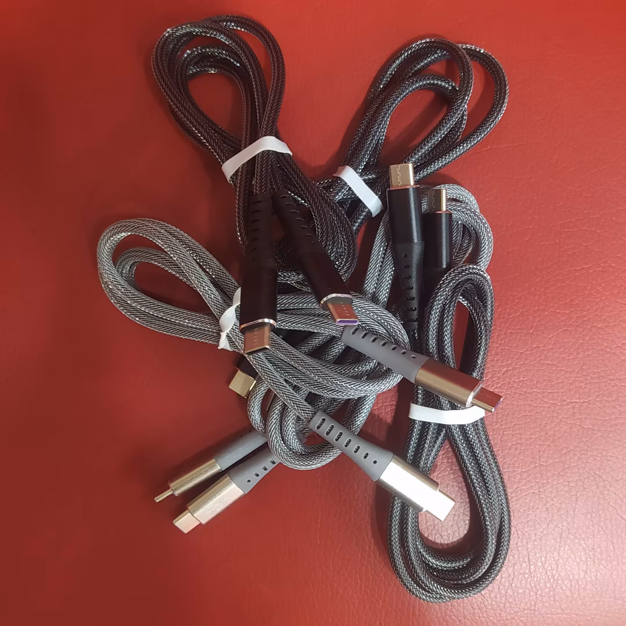 کابل دو سرتایپ سی پوست ماری پورت بنفش فست شارژ