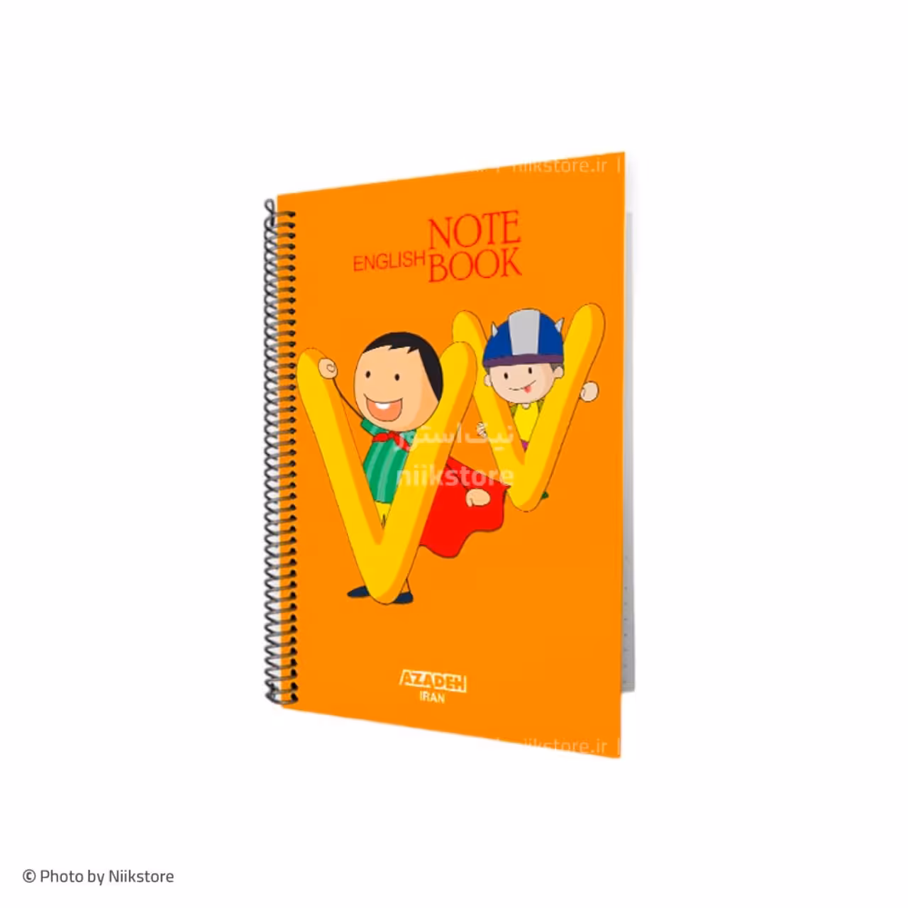 دفتر دوخط  60 برگ مجلد تک سیم آزاده کد 144