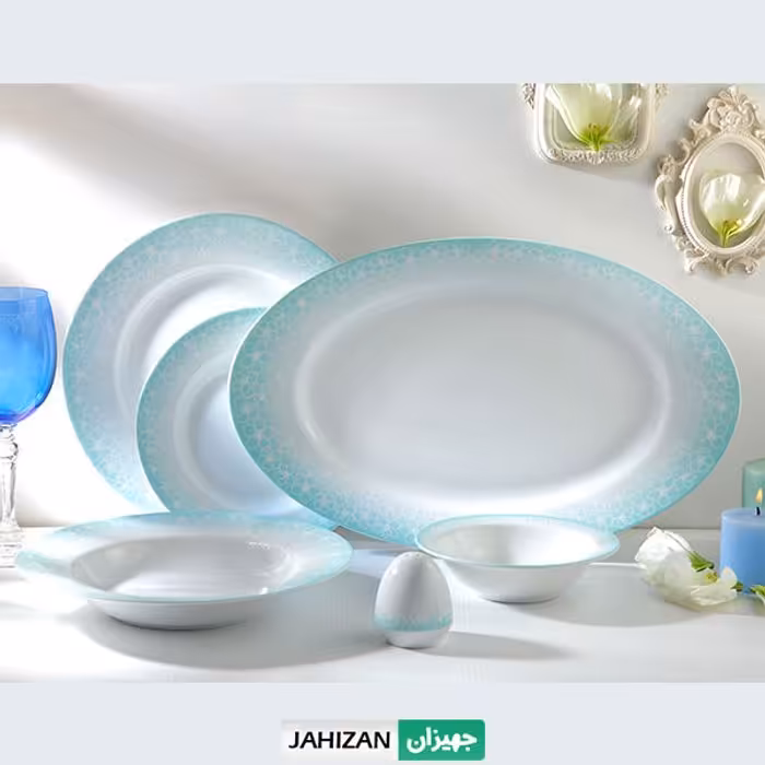 سرویس چینی زرین 28پارچه ساکورا آبی سری ایتالیا