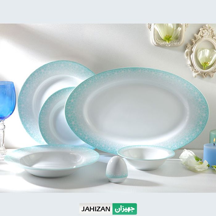 سرویس چینی زرین 28پارچه ساکورا آبی سری ایتالیا