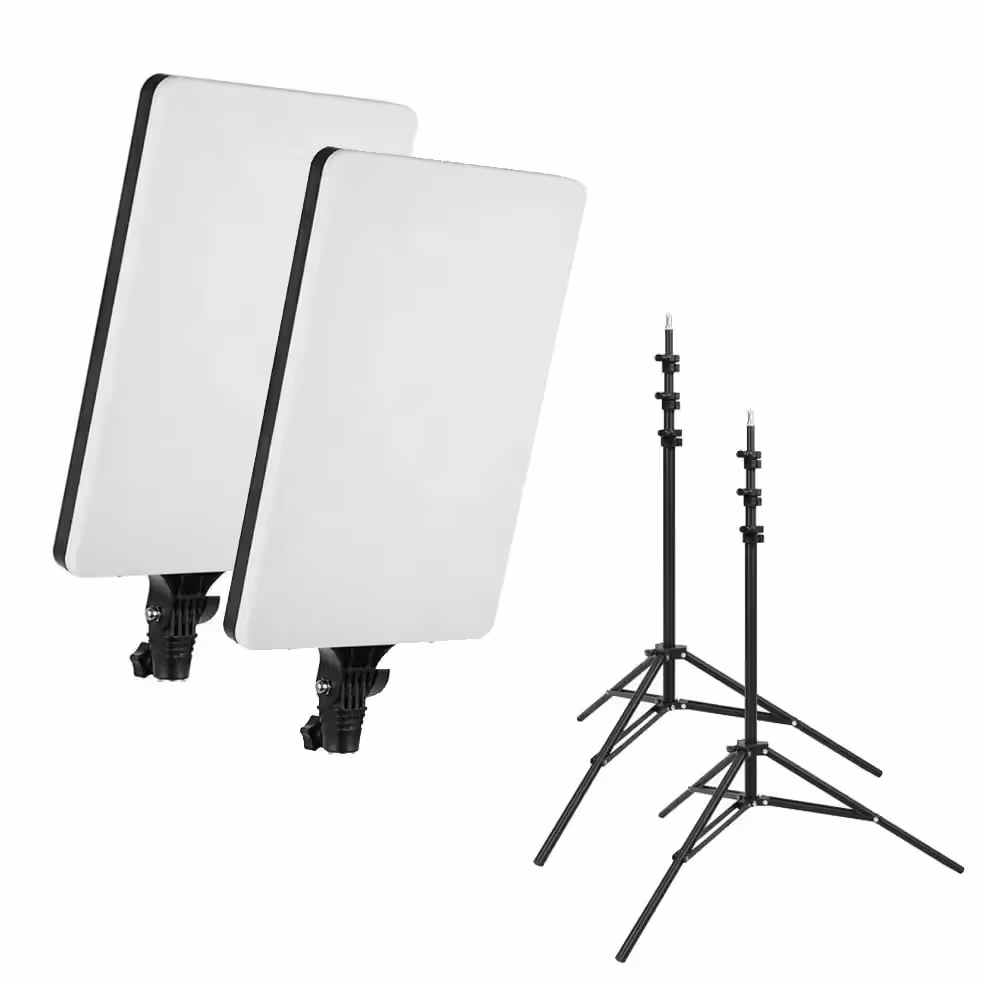 کیت دو تایی پنل سافت لایت Soft Light RL-24 همراه پایه نور خرید | قیمت - اگزیف