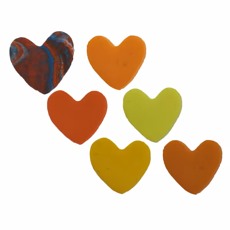 مگنت طرح قلب عشق کد MK192 مجموعه 6 عددی