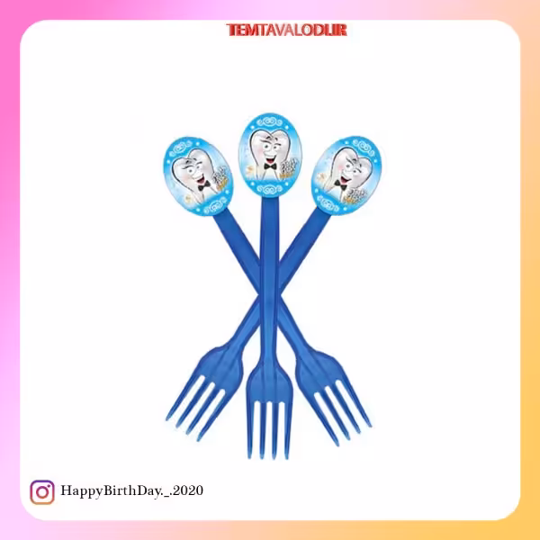 چنگال تم دندون آبی