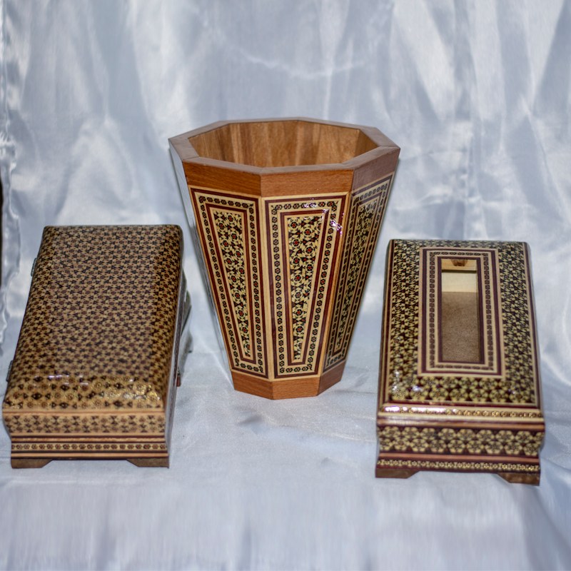 ست سطل زباله جا دستمالی جا قاشقی