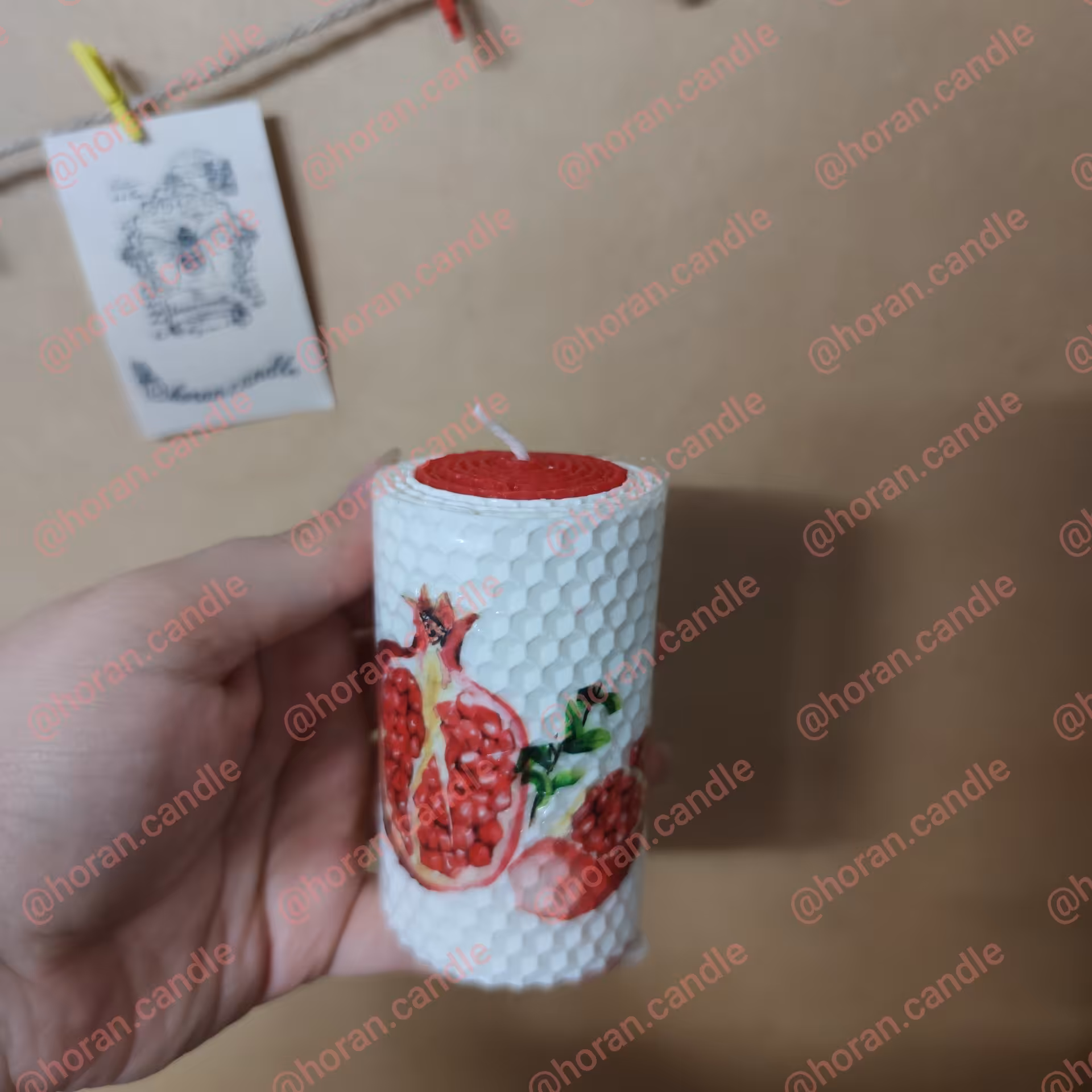 شمع موم عسل، شمع شب یلدا، شمع یلدایی،کادویی،هدیه،مناسب جهت باکس، ارتفاع9،قطر6سانت