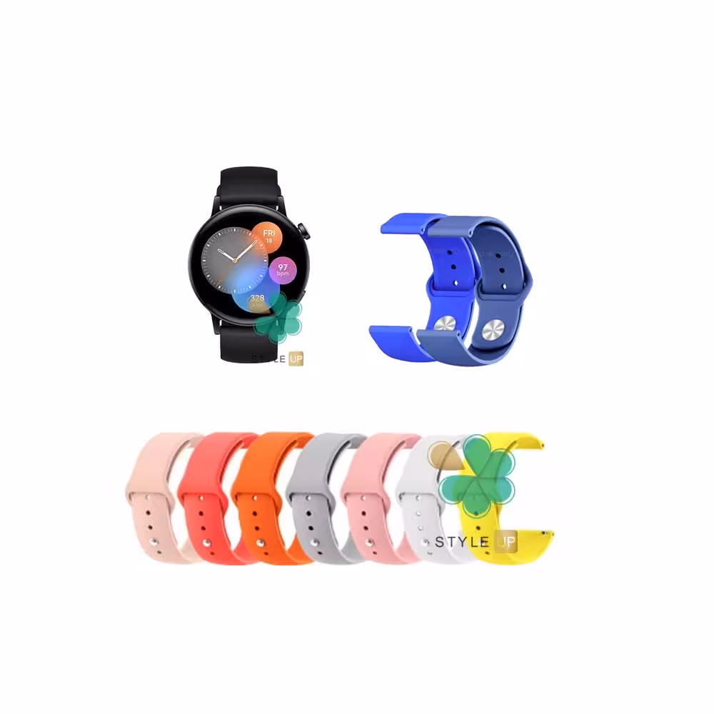 بند سیلیکونی ساعت هواوی واچ Huawei Watch GT 3 42mm مدل دکمه ای