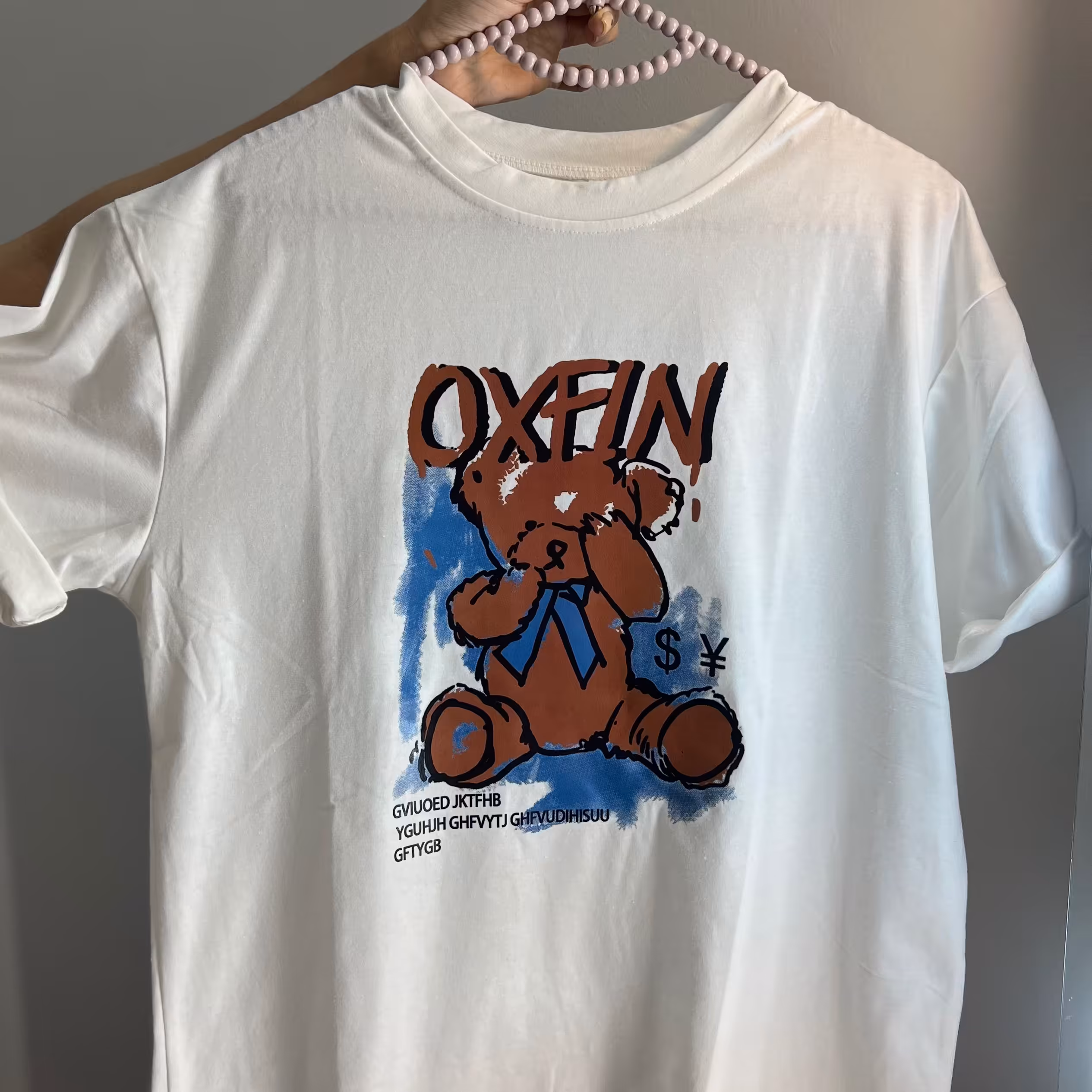 تیشرت سفید خرسی