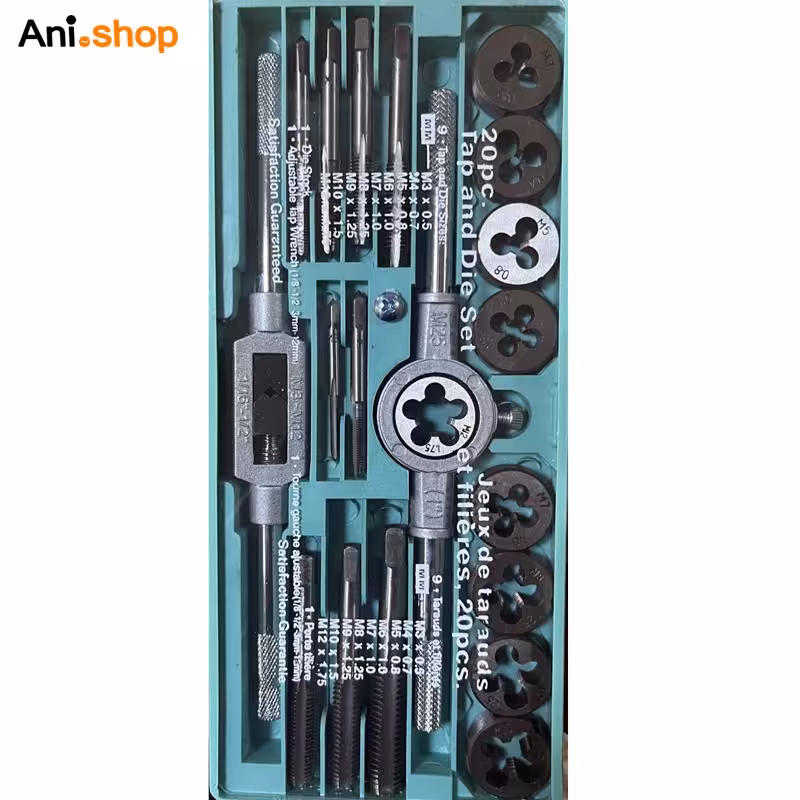 ست 20 پارچه حدیده و قلاویز سایز M3 تا M12