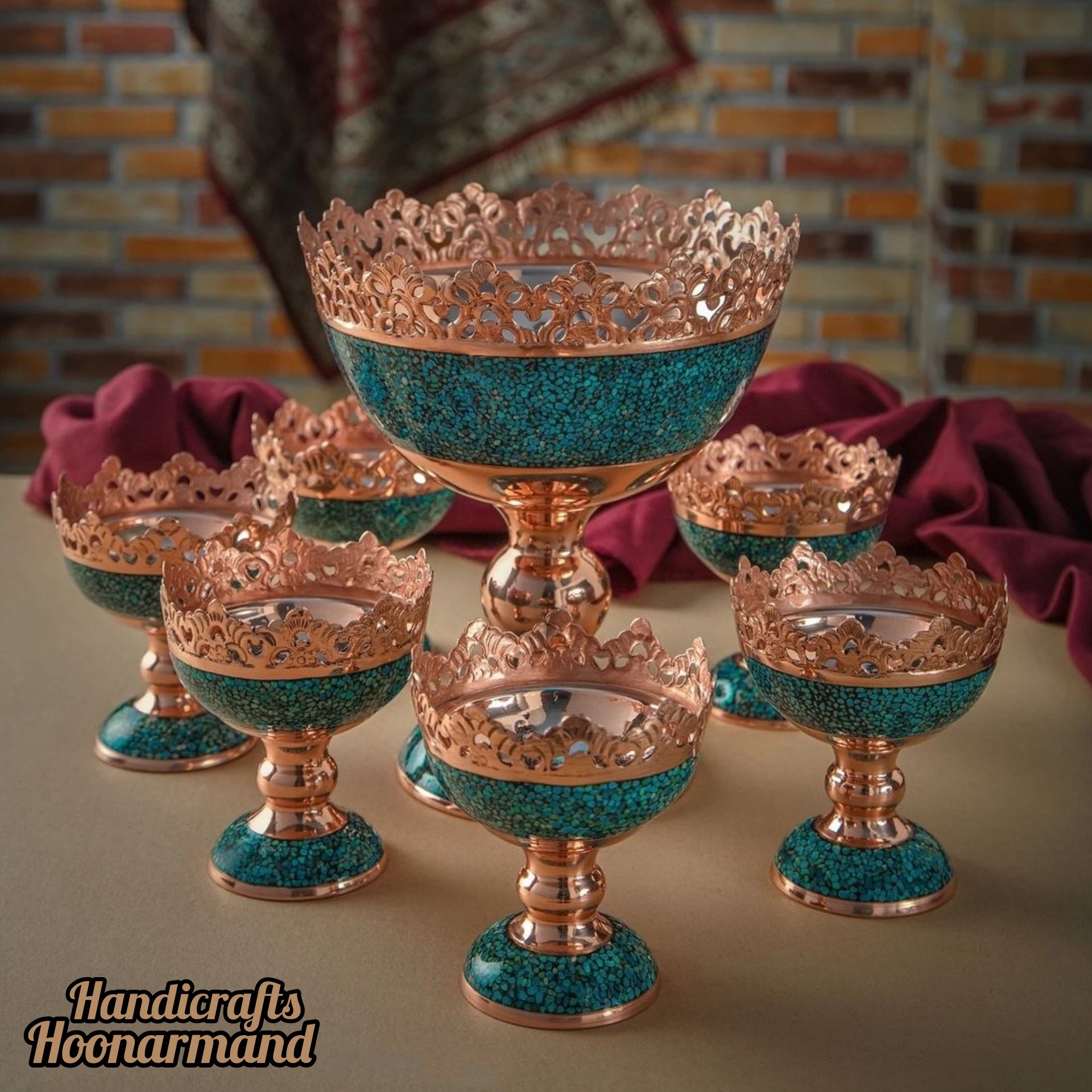 ست آجیل خوری متوسط فیروزه کوب
