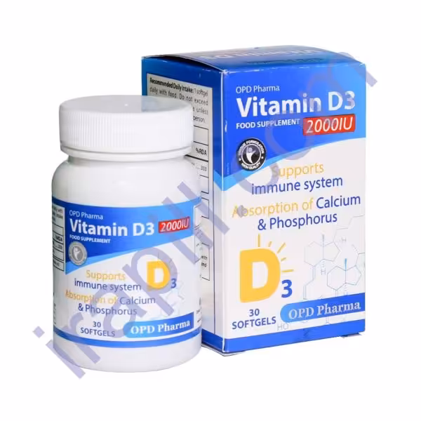 سافت ژل ویتامین D3 دو هزار واحد او پی دی فارما 30 عدد