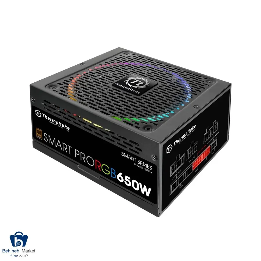 منبع تغذیه کامپیوتر ترمالتیک مدل Smart Pro RGB 650W Bronze