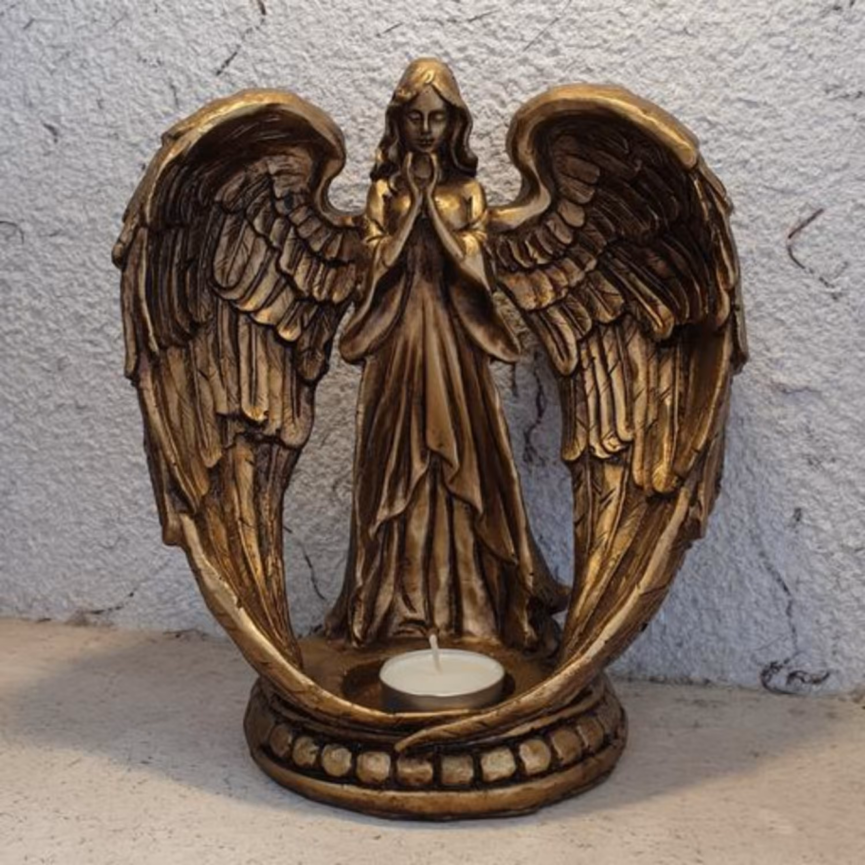 شمعدان تزیینی مدل فرشته آنجل پلی استر دکوری