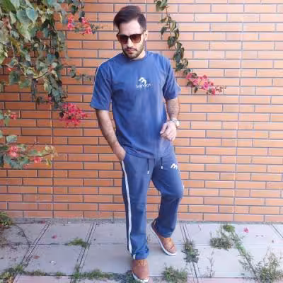 ست تیشرت شلوار لش بالنسیاگا رنگ فیلی