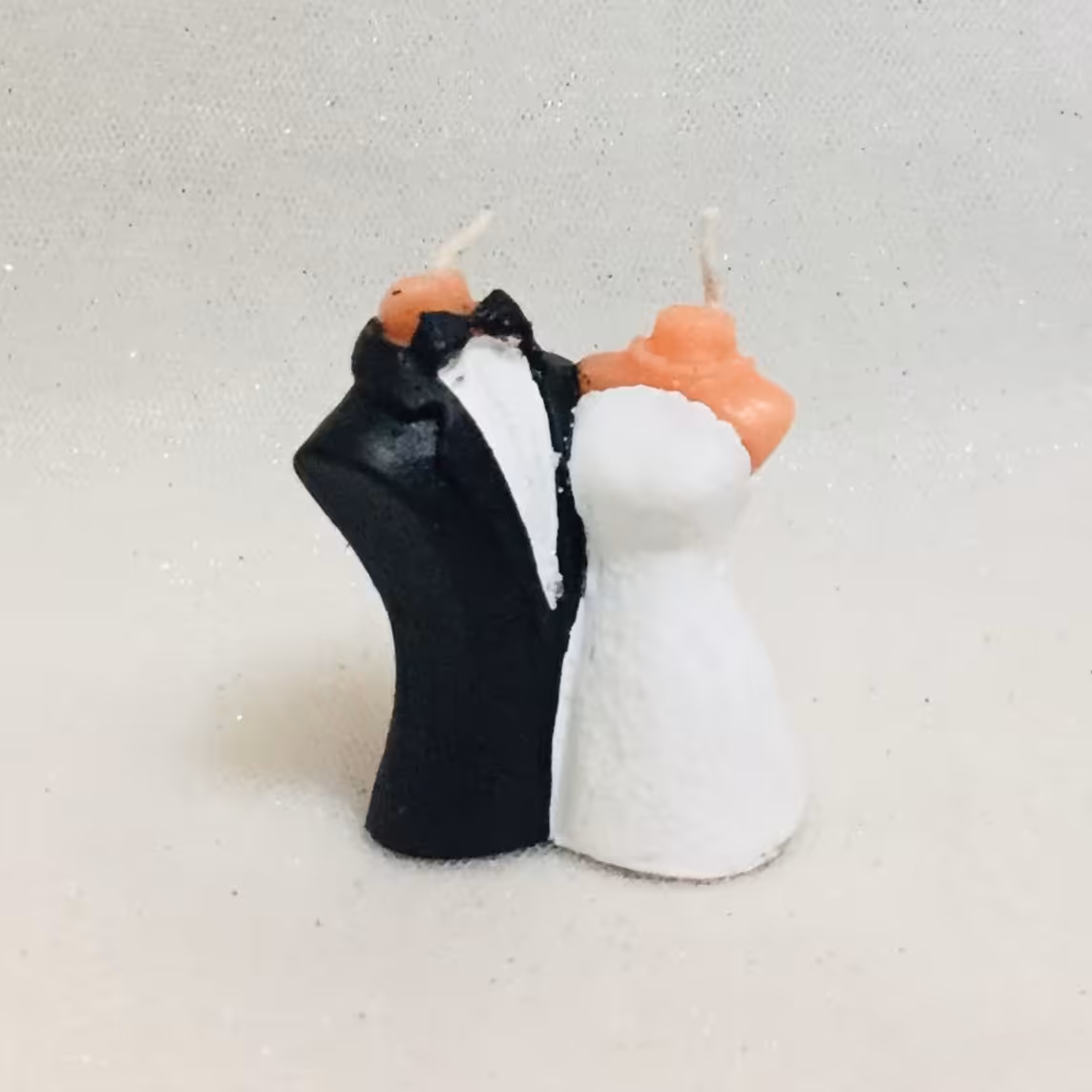 شمع دست ساز تندیس عروس و داماد 