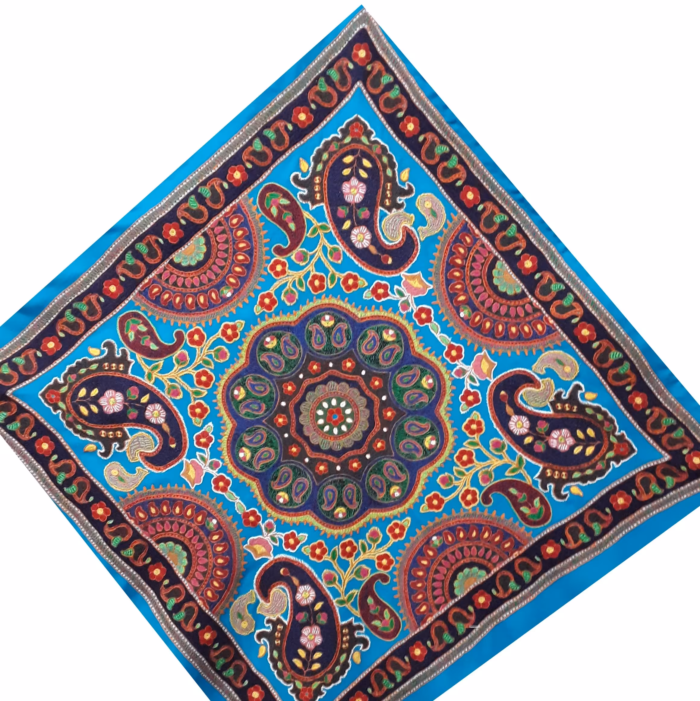 بقچه چهار بته فیروزه ای