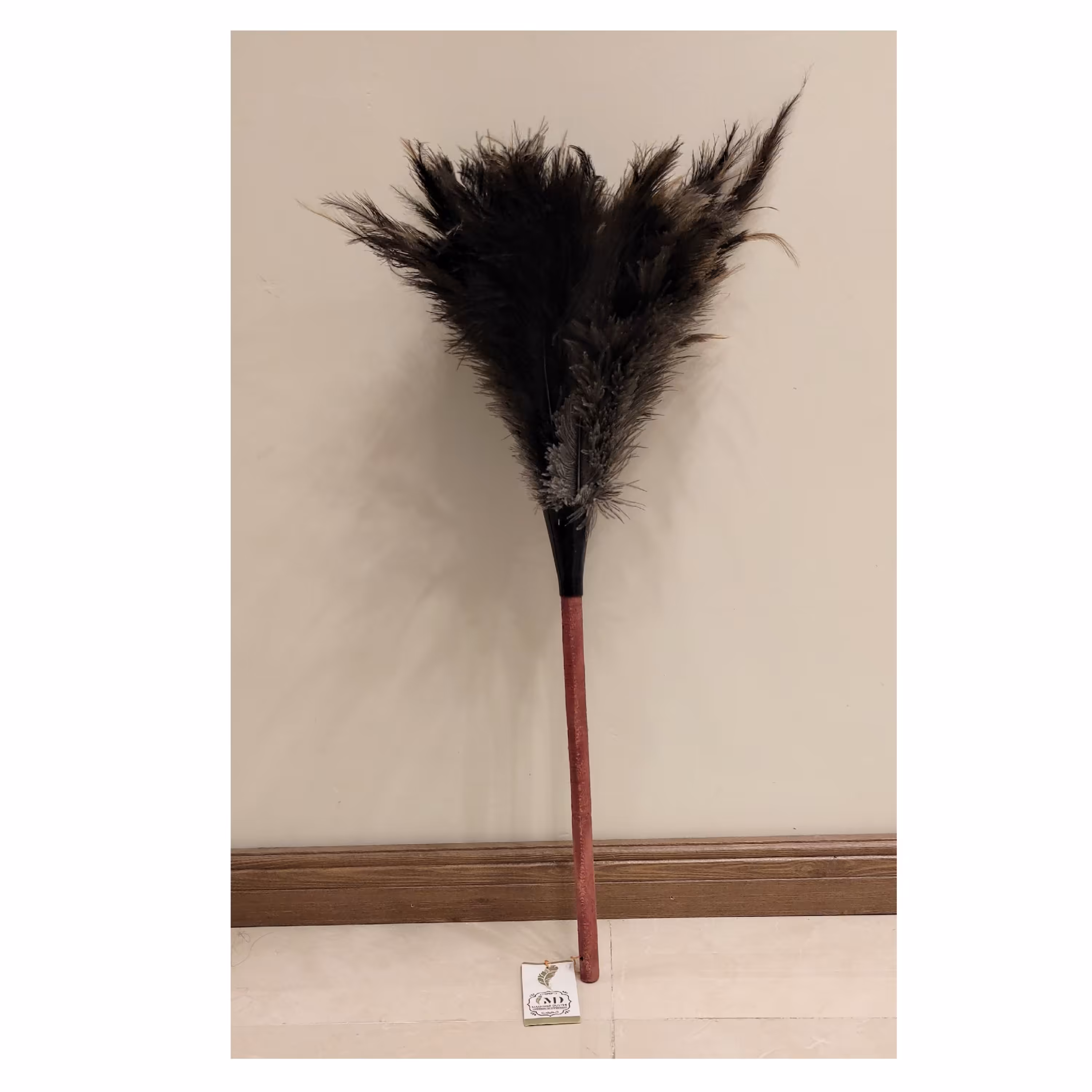 گردگیر پر شتر مرغ دسته بلند جدید