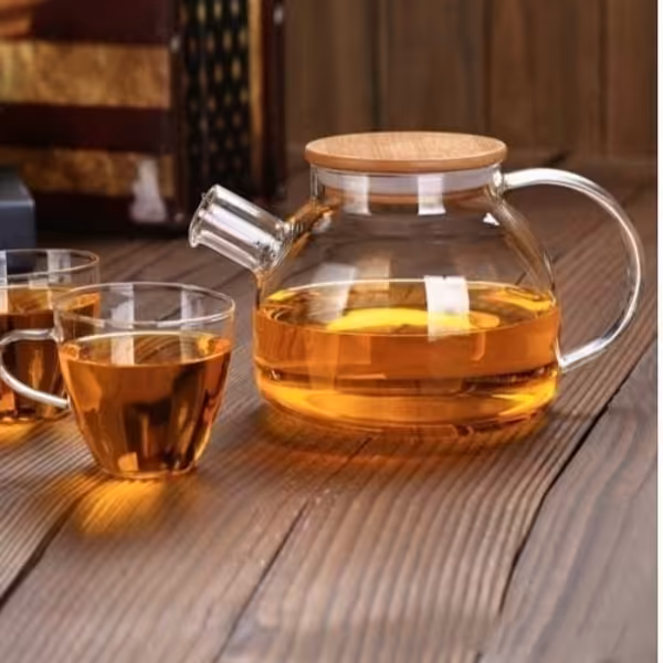 قوری پیرکس درب بامبو