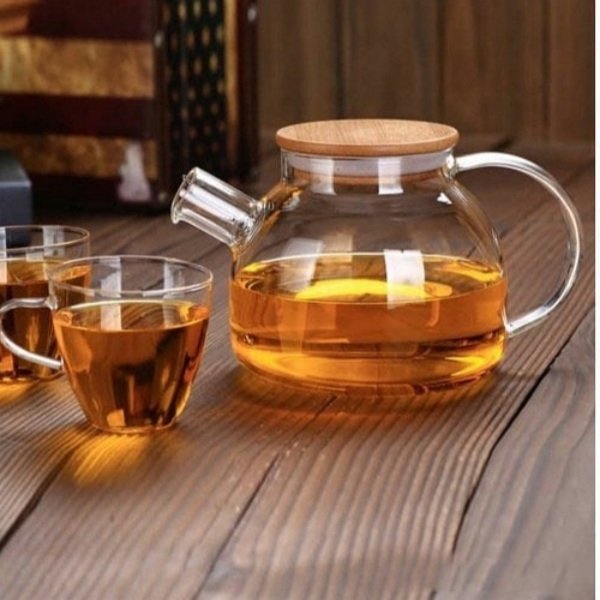 قوری پیرکس درب بامبو