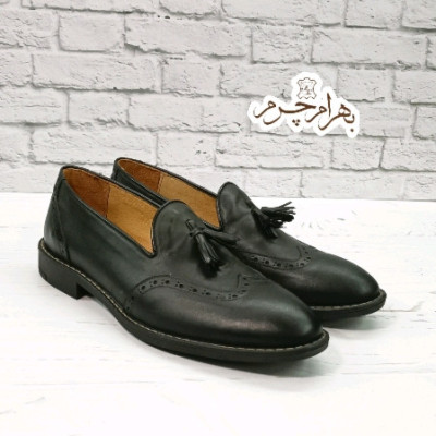 کفش کالج مردانه چرم طبیعی دست دوز(مدل مارتین)حراج تک سایز ارسال رایگان