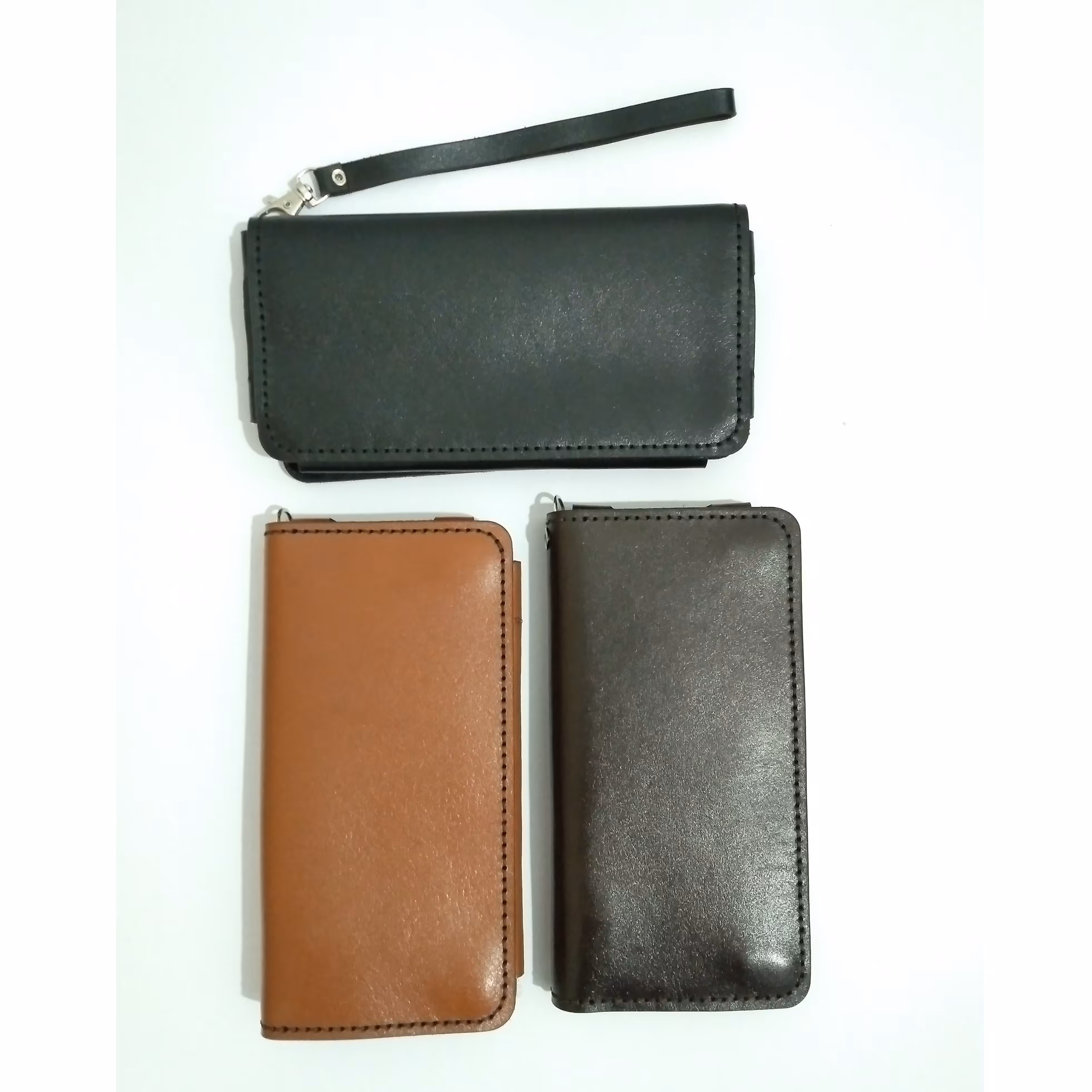 کیف پول چرم طبیعی بند دار  آهنربایی طرح آنا