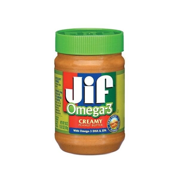 کره بادام زمینی امگا 3 جیف  Omega-3 creamy peanut butter Jif