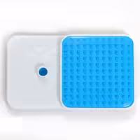 سردوش حمام مربع  در رنگهای آبی و سفید پلاستیکی بسته بندی 190 عددی قابل رسوب گیری