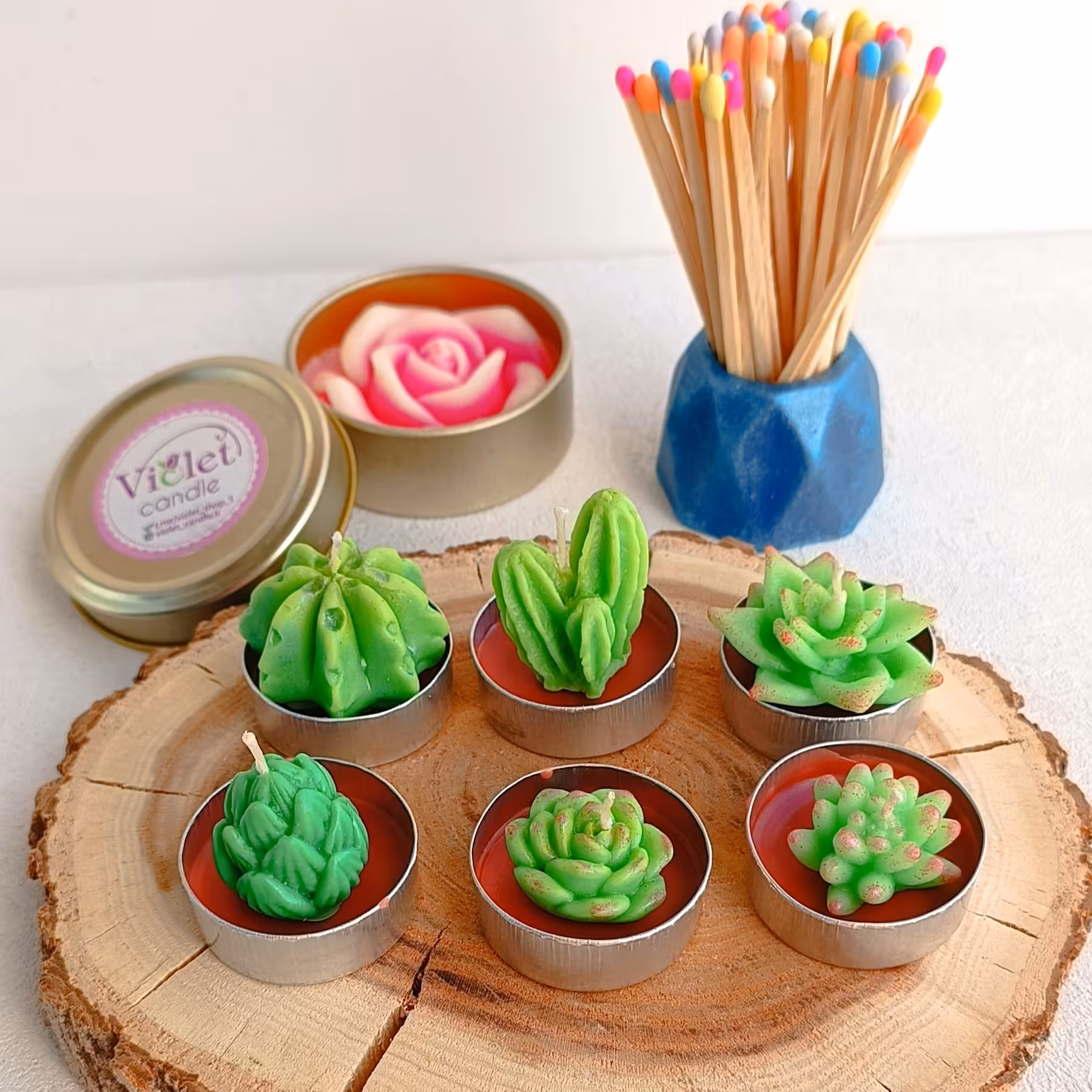 شمع وارمر کاکتوس(6 عددی)