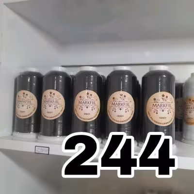 نخ گلدوزی پلی استر مارک فیل کد 244 مشکی