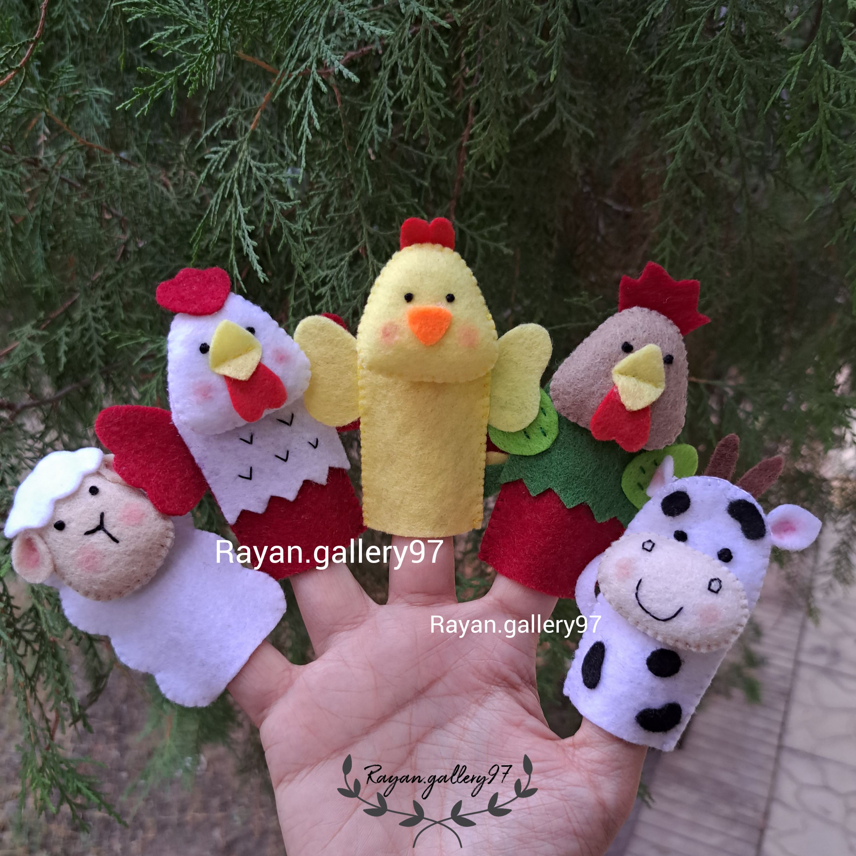 عروسک انگشتی حیوانات نمدی