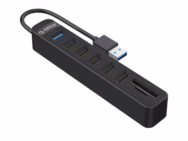هاب 6 پورت و رم ریدر اوریکو ORICO TWU32-6AST 6-Port USB3.0 HUB with Card Reader