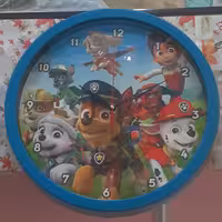 ساعت دیواری طرح کودک مدل سگ های نگهبان