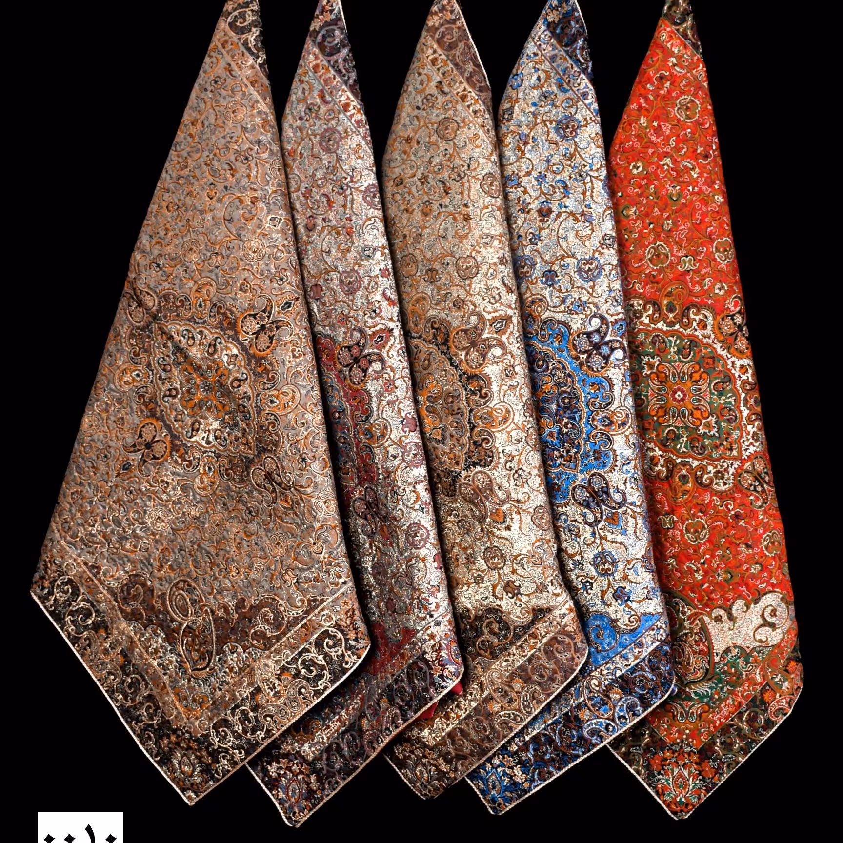 رومیزی و رو اپنی ترمه گل افشان تراکم بالا 