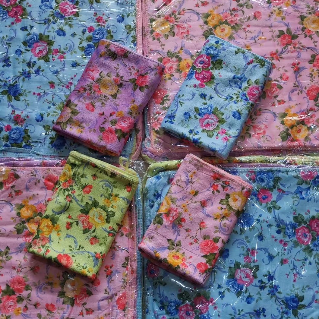 دستمال گلدار نانو آنجل میکروفایبر نانو 40 در 40