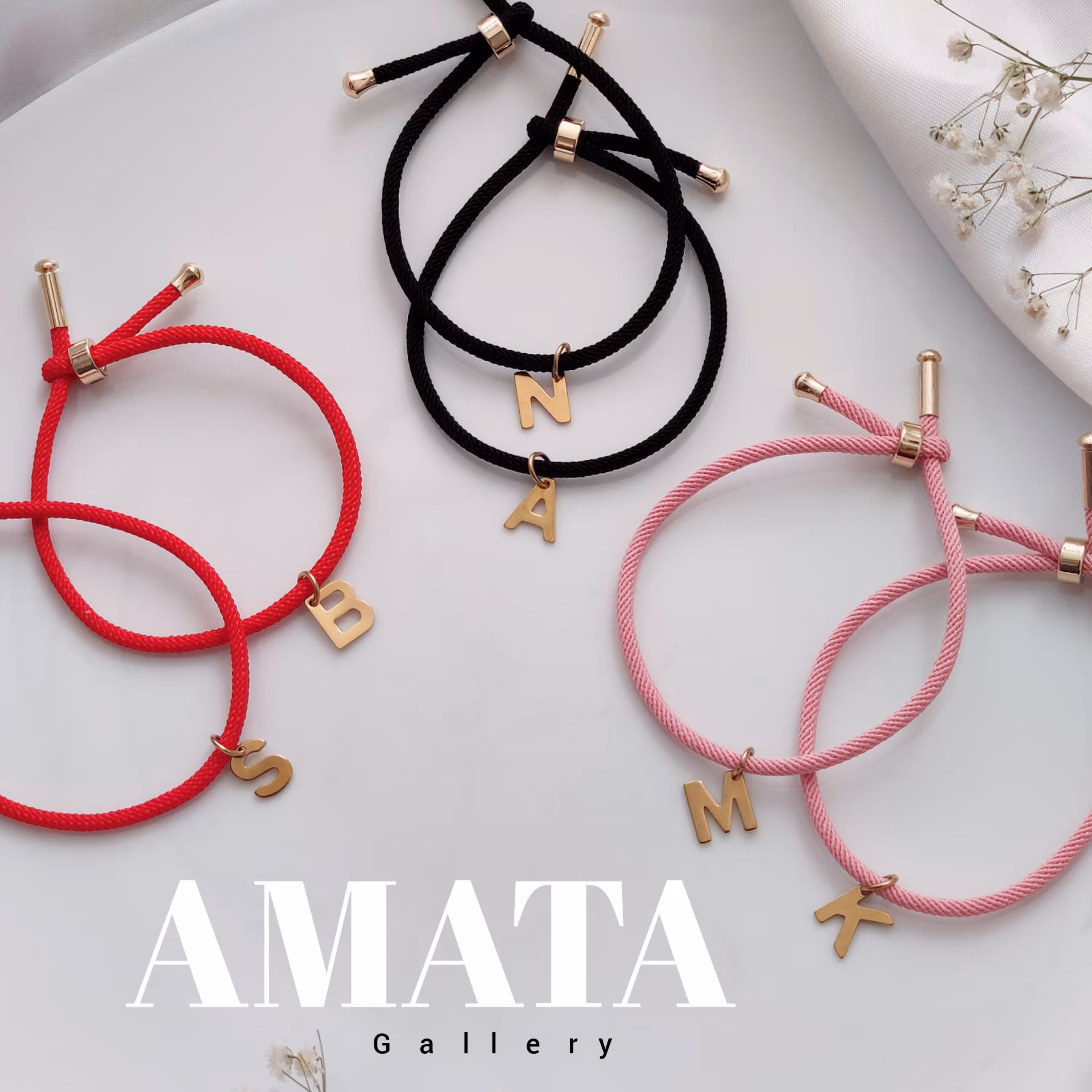 دستبند استیل حروف انگلیسی یا لاتین