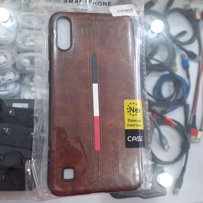 قاب سامسونگ M10-A10 مدل پشت چرم کد 01