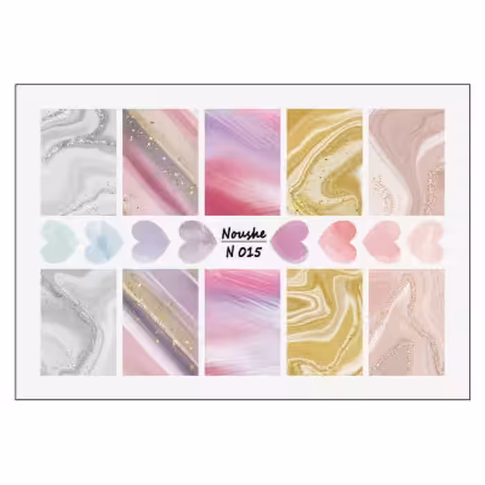 برچسب لنز ناخن نوشه مدل مرمری کد N015