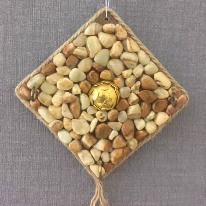 جا کلیدی دیواری سنگ مرمر کرم قهوه ای