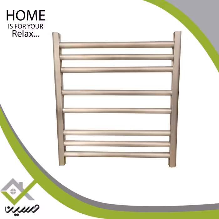 حوله خشک کن رومینا فولادی آبکاری کروم مات 60 سانتی (هزینه ارسال پس کرایه است)