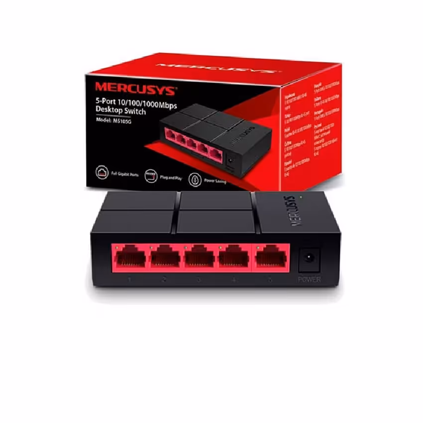 پورت سوئیچ5 پورت هزار MERCUSYS با گارانتی.پس کرایه